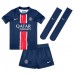 Maillot de foot Paris Saint-Germain Bradley Barcola #29 Domicile vêtements enfant 2024-25 Manches Courtes (+ pantalon court)